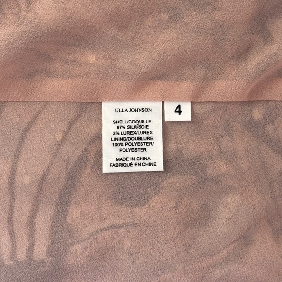 NWOT Ulla Johnson Midi Silk-Blend Pink Floral Celestia Dress - Picture 6 of 6